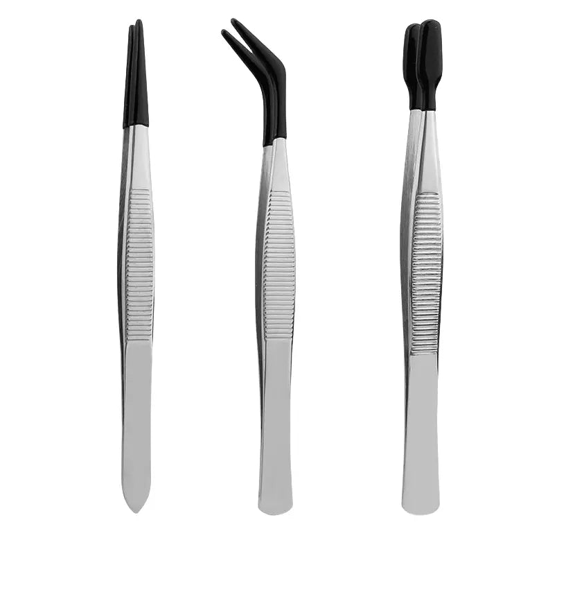 Rubber Tip Tweezer Set